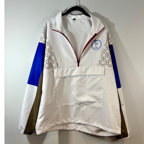 Team Apparel P&G Olympics Pullover‎ Windbreaker Jacket Colorblock Men's L - Picture 1 of 6